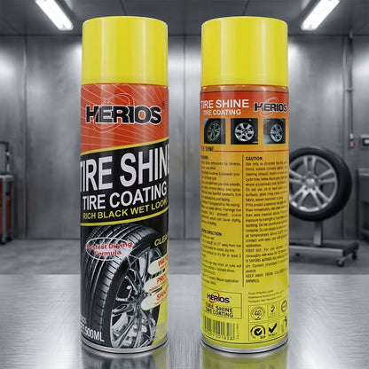 500Ml Lemon Fragrance Car Care Tire Polish & Shine Spray with Black Coating